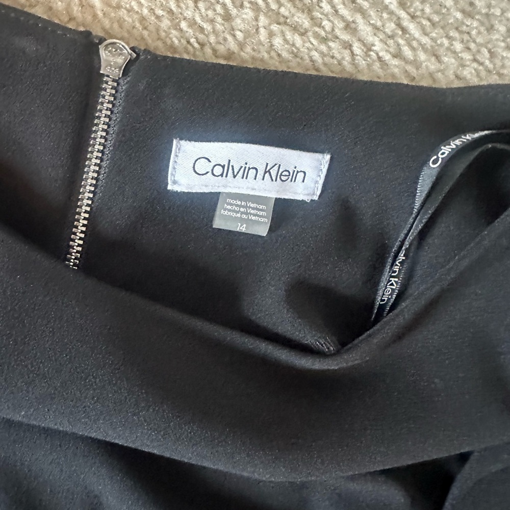 Calvin Klein Black Dress with Embellished Sleeves - Picture 3 of 3